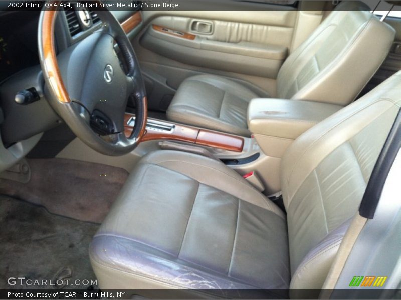 Brilliant Silver Metallic / Stone Beige 2002 Infiniti QX4 4x4
