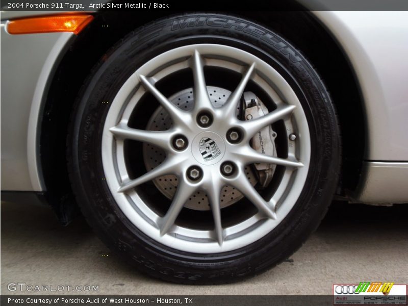 Arctic Silver Metallic / Black 2004 Porsche 911 Targa