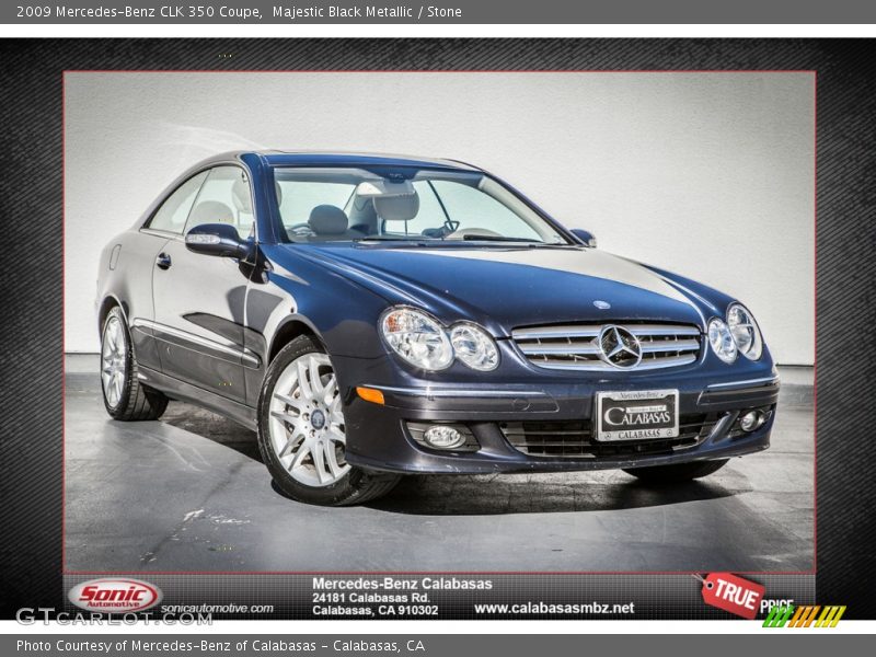 Majestic Black Metallic / Stone 2009 Mercedes-Benz CLK 350 Coupe