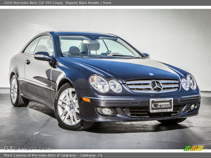 Majestic Black Metallic / Stone 2009 Mercedes-Benz CLK 350 Coupe