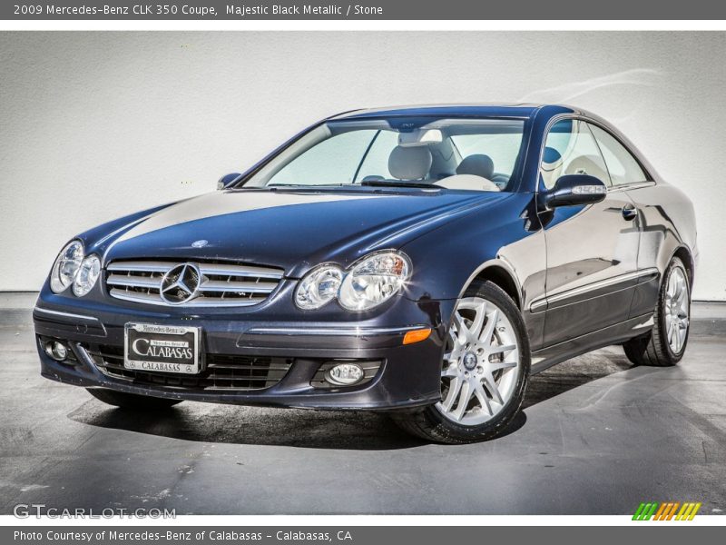 Majestic Black Metallic / Stone 2009 Mercedes-Benz CLK 350 Coupe