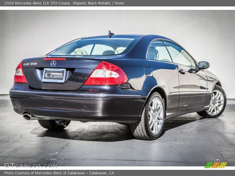 Majestic Black Metallic / Stone 2009 Mercedes-Benz CLK 350 Coupe
