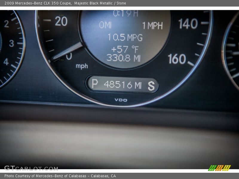 Majestic Black Metallic / Stone 2009 Mercedes-Benz CLK 350 Coupe