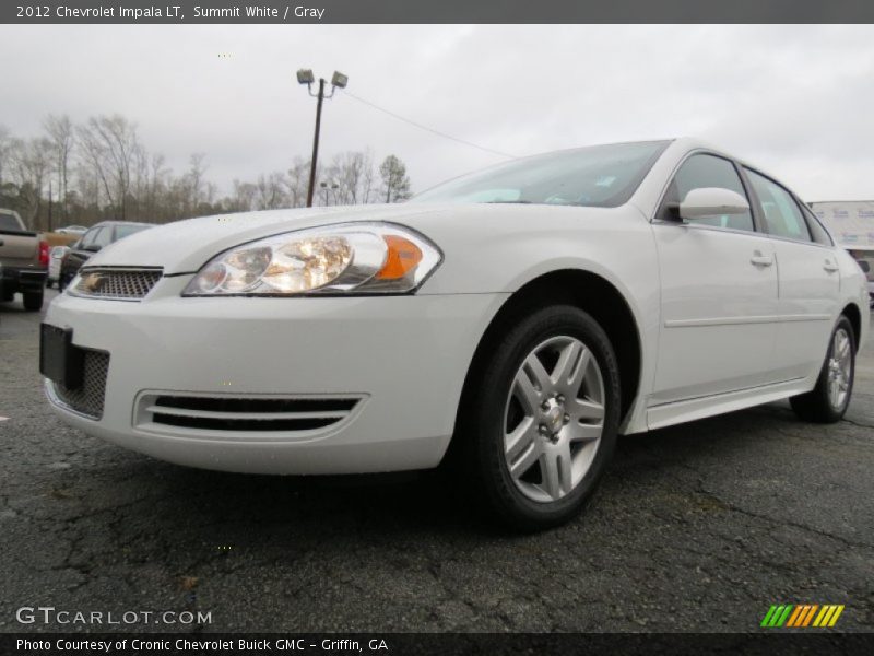 Summit White / Gray 2012 Chevrolet Impala LT