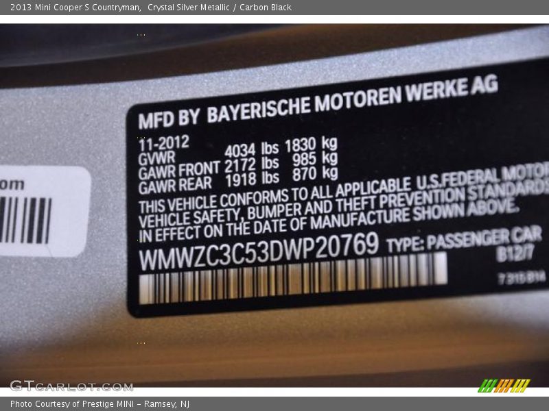 B12 - 2013 Mini Cooper S Countryman