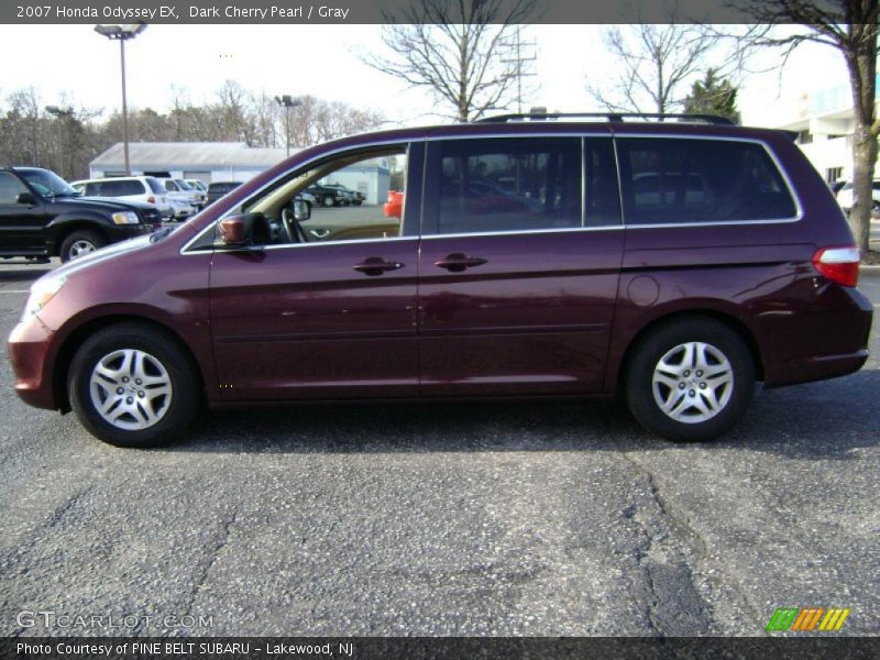 Dark Cherry Pearl / Gray 2007 Honda Odyssey EX