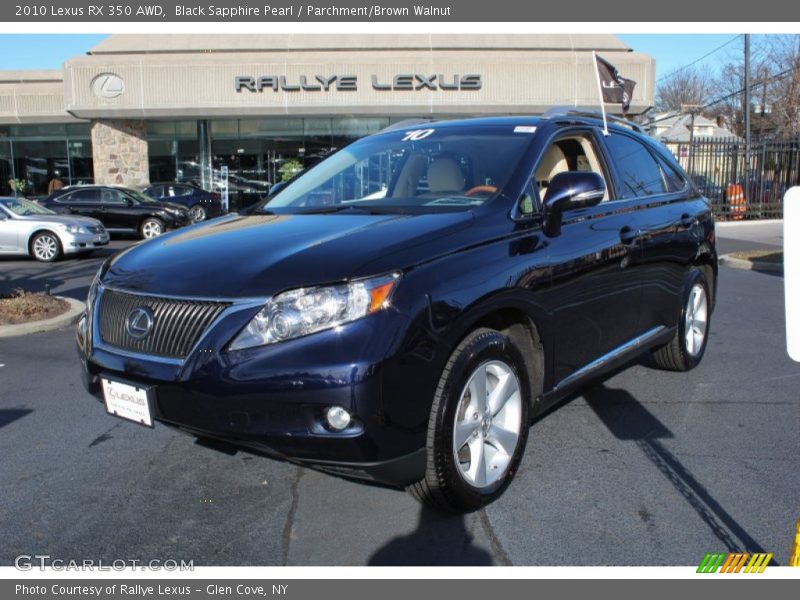 Black Sapphire Pearl / Parchment/Brown Walnut 2010 Lexus RX 350 AWD