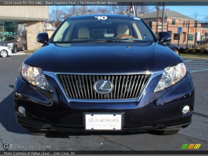 Black Sapphire Pearl / Parchment/Brown Walnut 2010 Lexus RX 350 AWD