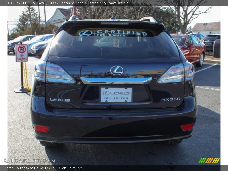 Black Sapphire Pearl / Parchment/Brown Walnut 2010 Lexus RX 350 AWD