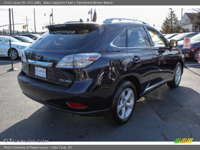 Black Sapphire Pearl / Parchment/Brown Walnut 2010 Lexus RX 350 AWD