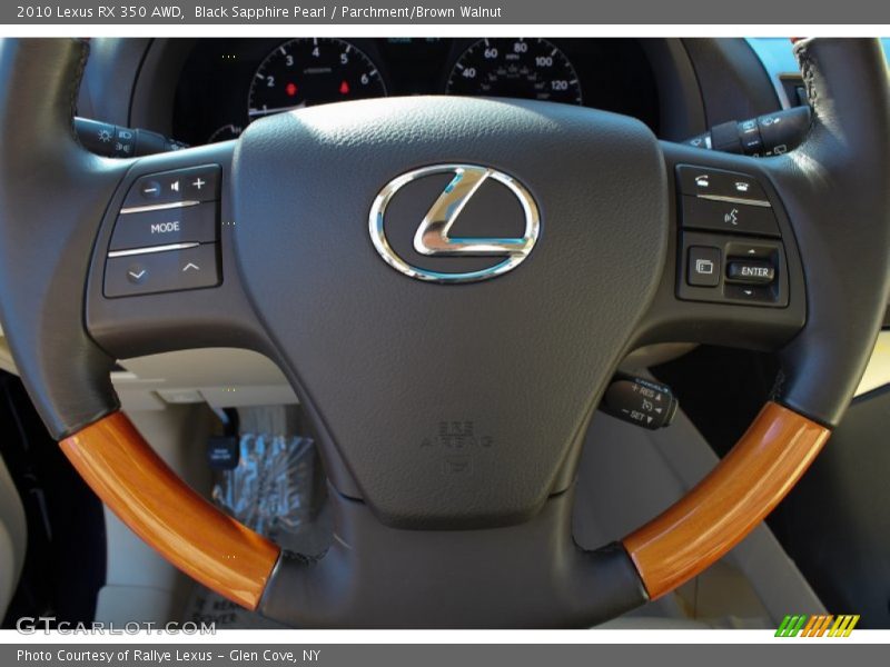 Black Sapphire Pearl / Parchment/Brown Walnut 2010 Lexus RX 350 AWD