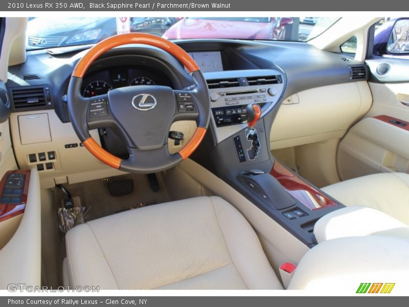 Black Sapphire Pearl / Parchment/Brown Walnut 2010 Lexus RX 350 AWD