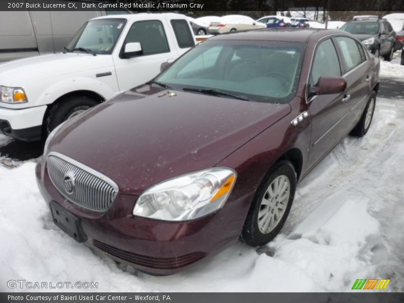 Dark Garnet Red Metallic / Titanium Gray 2007 Buick Lucerne CX