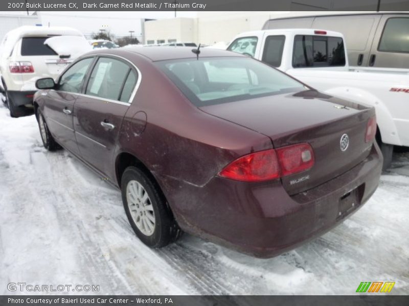 Dark Garnet Red Metallic / Titanium Gray 2007 Buick Lucerne CX