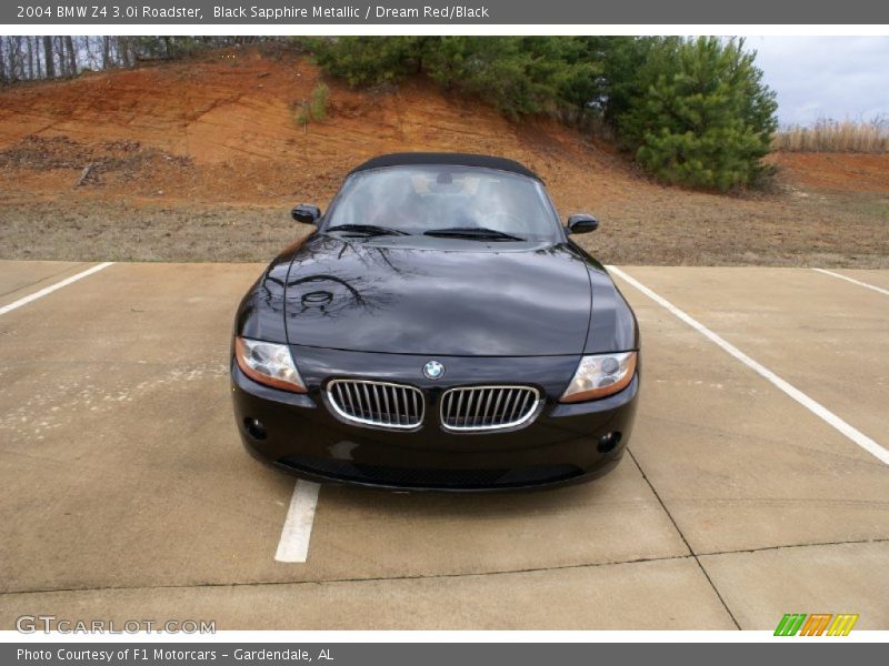 Black Sapphire Metallic / Dream Red/Black 2004 BMW Z4 3.0i Roadster