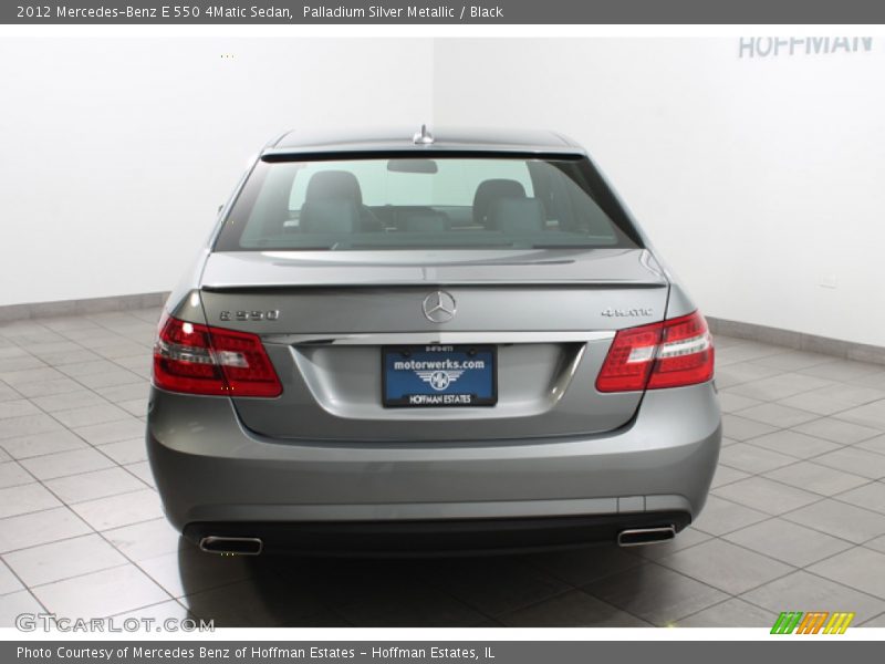Palladium Silver Metallic / Black 2012 Mercedes-Benz E 550 4Matic Sedan