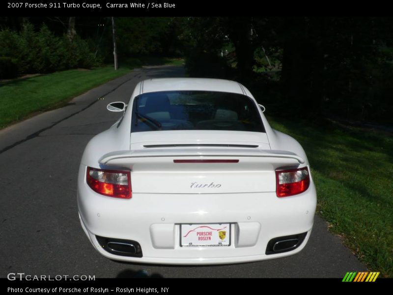 Carrara White / Sea Blue 2007 Porsche 911 Turbo Coupe