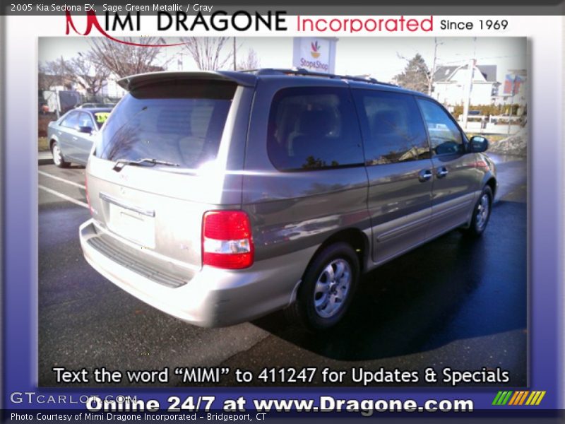 Sage Green Metallic / Gray 2005 Kia Sedona EX