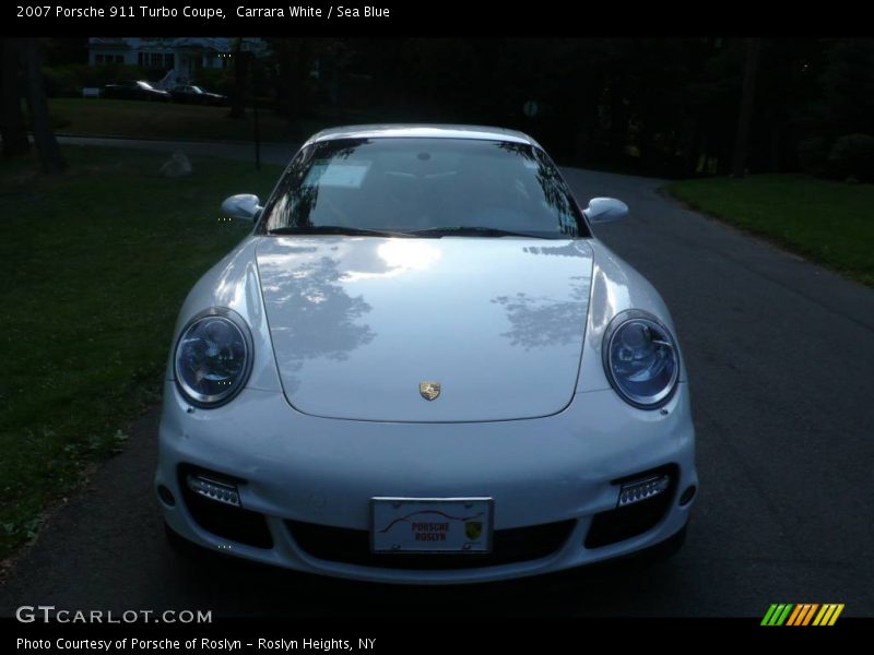 Carrara White / Sea Blue 2007 Porsche 911 Turbo Coupe