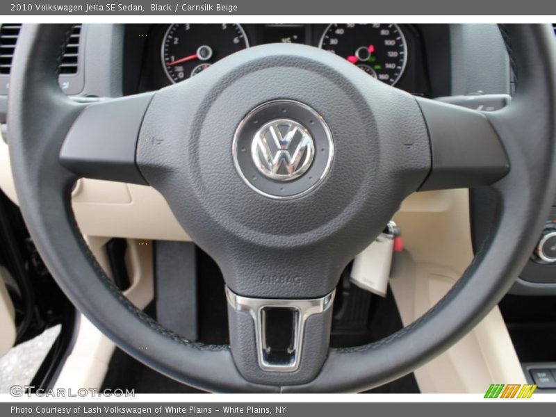 Black / Cornsilk Beige 2010 Volkswagen Jetta SE Sedan