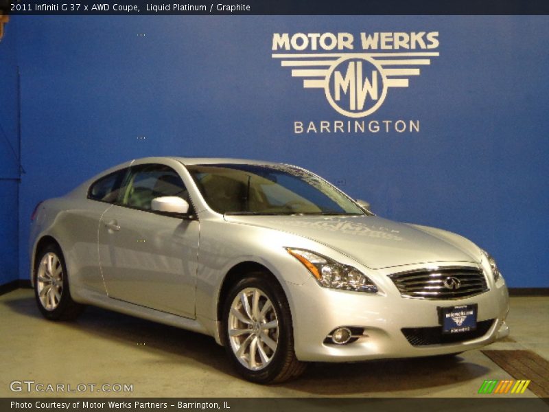 Liquid Platinum / Graphite 2011 Infiniti G 37 x AWD Coupe