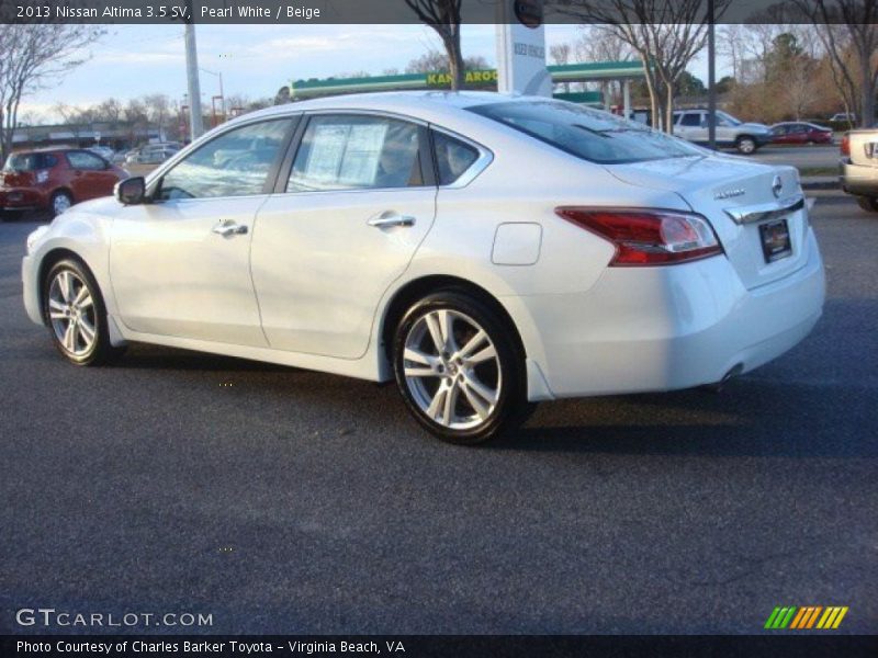 Pearl White / Beige 2013 Nissan Altima 3.5 SV