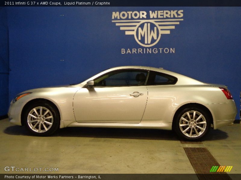Liquid Platinum / Graphite 2011 Infiniti G 37 x AWD Coupe