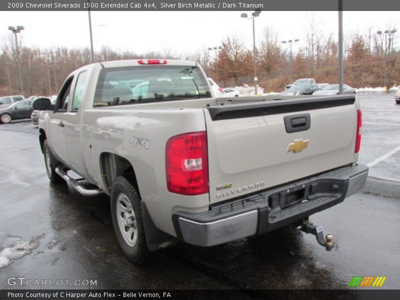 Silver Birch Metallic / Dark Titanium 2009 Chevrolet Silverado 1500 Extended Cab 4x4