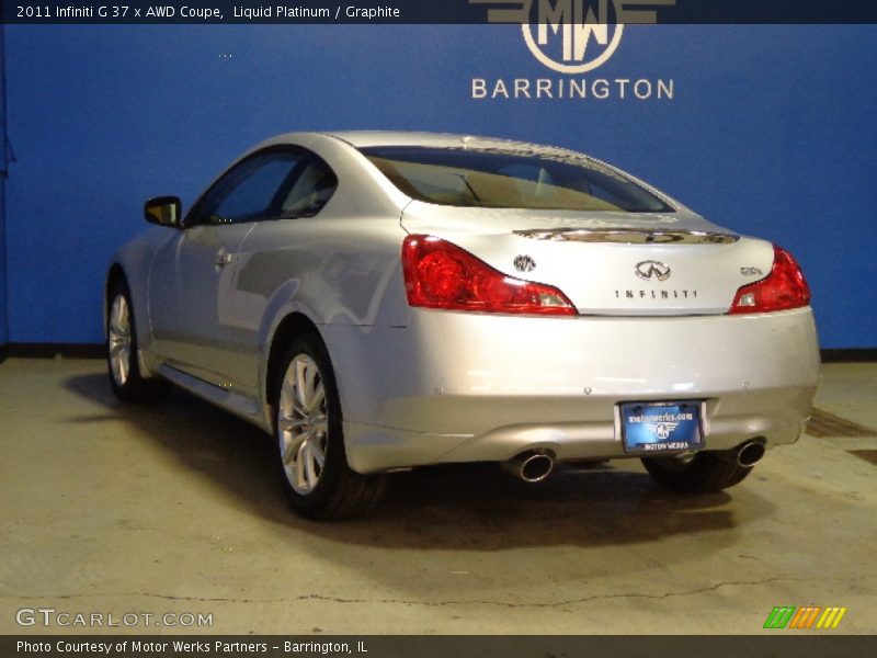 Liquid Platinum / Graphite 2011 Infiniti G 37 x AWD Coupe