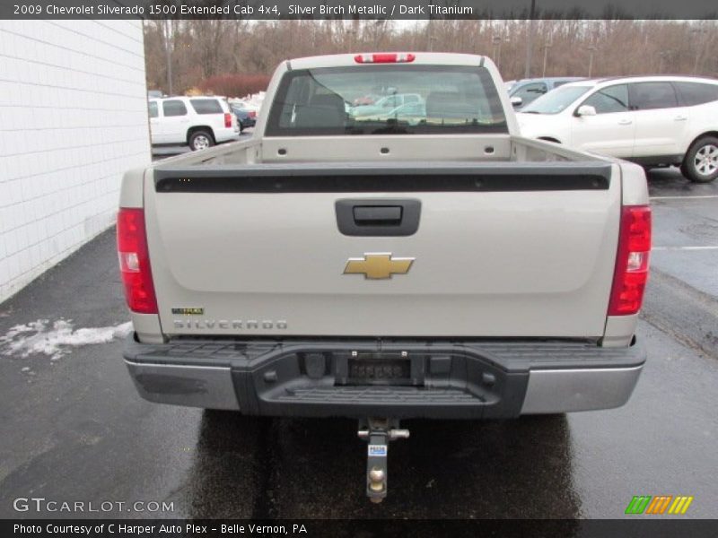 Silver Birch Metallic / Dark Titanium 2009 Chevrolet Silverado 1500 Extended Cab 4x4