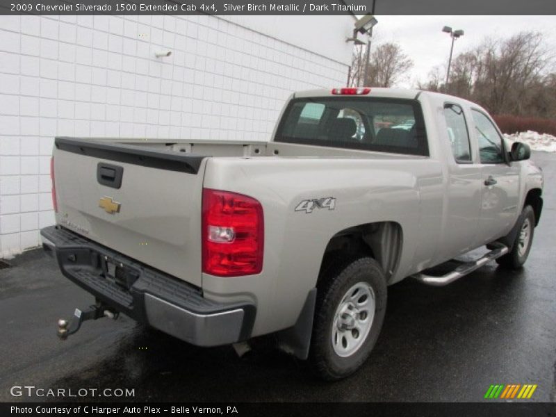 Silver Birch Metallic / Dark Titanium 2009 Chevrolet Silverado 1500 Extended Cab 4x4