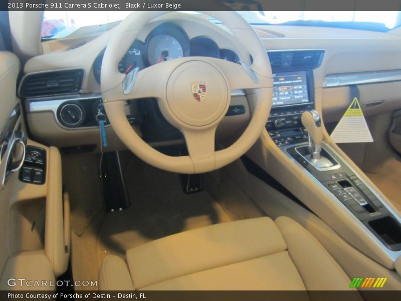 Black / Luxor Beige 2013 Porsche 911 Carrera S Cabriolet