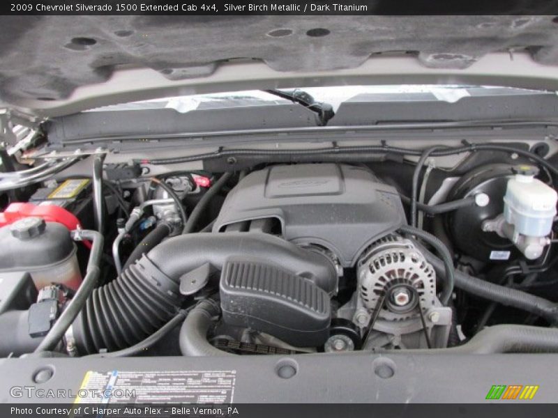 Silver Birch Metallic / Dark Titanium 2009 Chevrolet Silverado 1500 Extended Cab 4x4