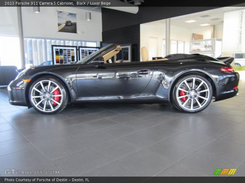 Black / Luxor Beige 2013 Porsche 911 Carrera S Cabriolet