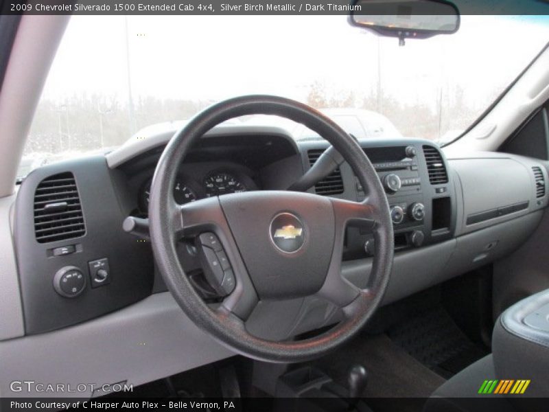 Silver Birch Metallic / Dark Titanium 2009 Chevrolet Silverado 1500 Extended Cab 4x4