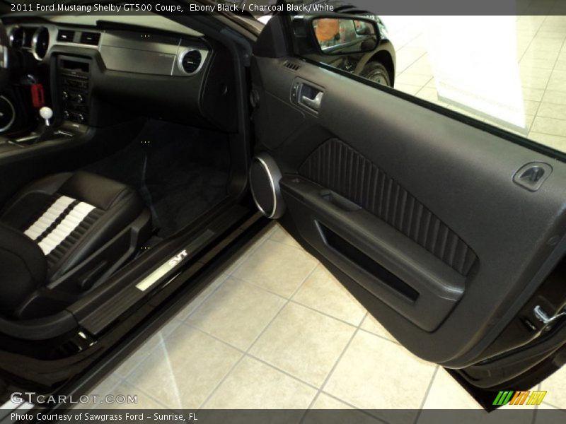 Ebony Black / Charcoal Black/White 2011 Ford Mustang Shelby GT500 Coupe