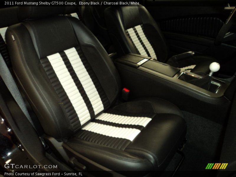 Ebony Black / Charcoal Black/White 2011 Ford Mustang Shelby GT500 Coupe