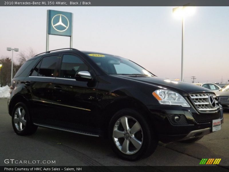 Black / Black 2010 Mercedes-Benz ML 350 4Matic