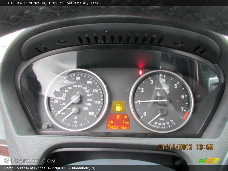 Titanium Silver Metallic / Black 2010 BMW X5 xDrive30i