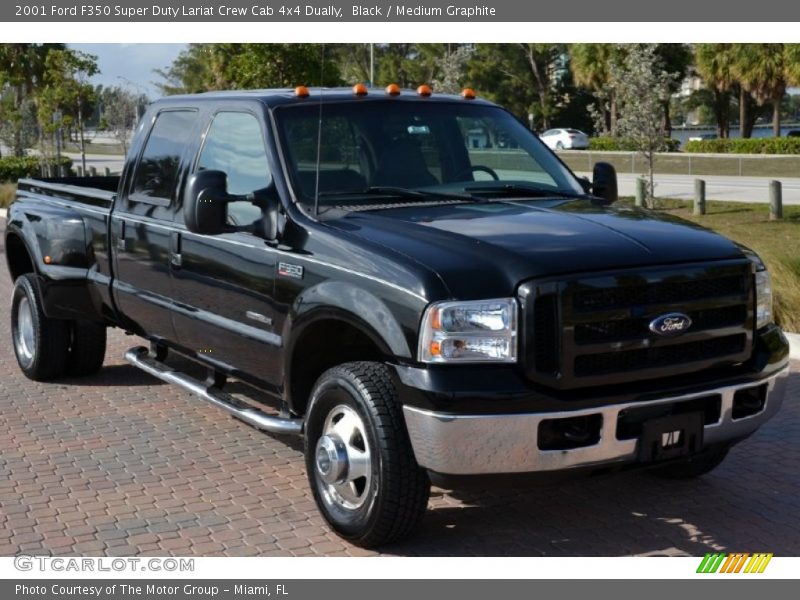 Black / Medium Graphite 2001 Ford F350 Super Duty Lariat Crew Cab 4x4 Dually
