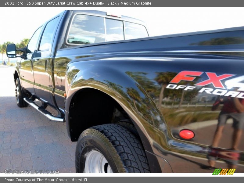 Black / Medium Graphite 2001 Ford F350 Super Duty Lariat Crew Cab 4x4 Dually