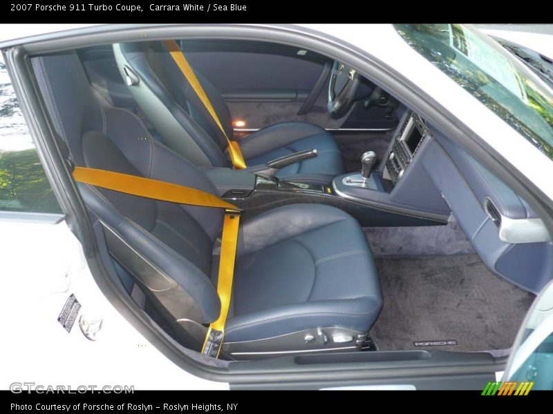 Carrara White / Sea Blue 2007 Porsche 911 Turbo Coupe