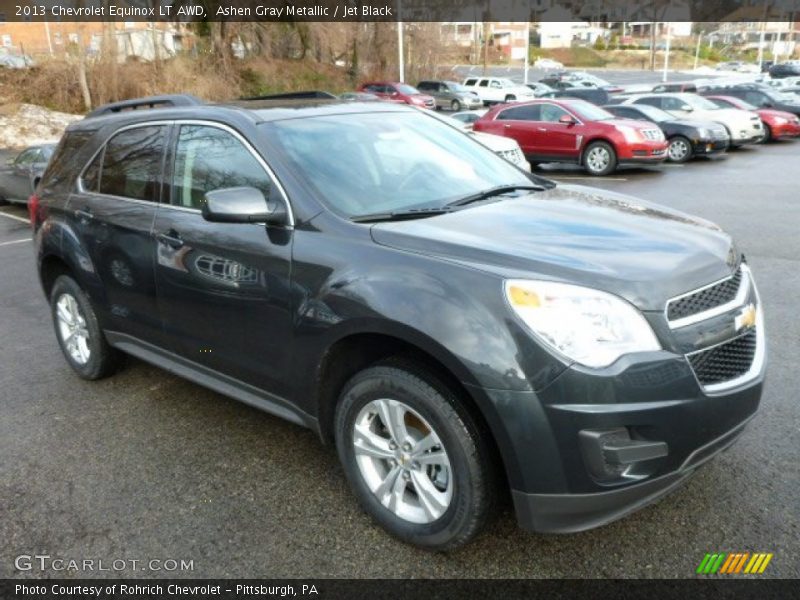 Ashen Gray Metallic / Jet Black 2013 Chevrolet Equinox LT AWD