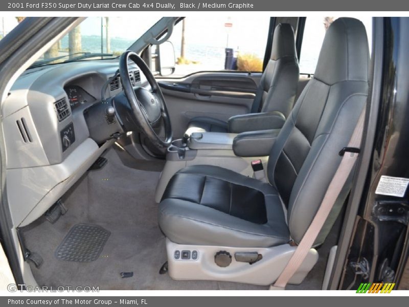  2001 F350 Super Duty Lariat Crew Cab 4x4 Dually Medium Graphite Interior