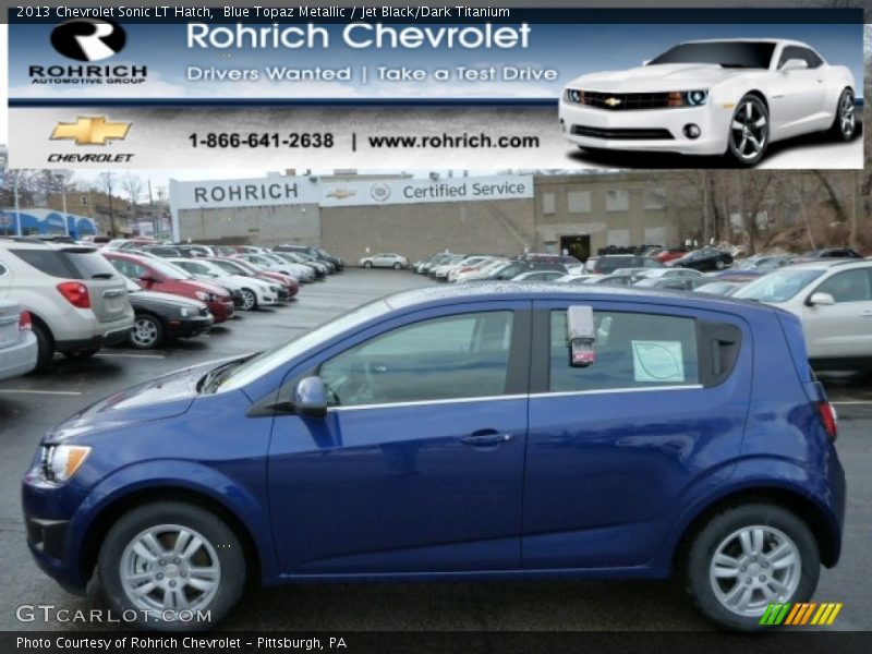 Blue Topaz Metallic / Jet Black/Dark Titanium 2013 Chevrolet Sonic LT Hatch