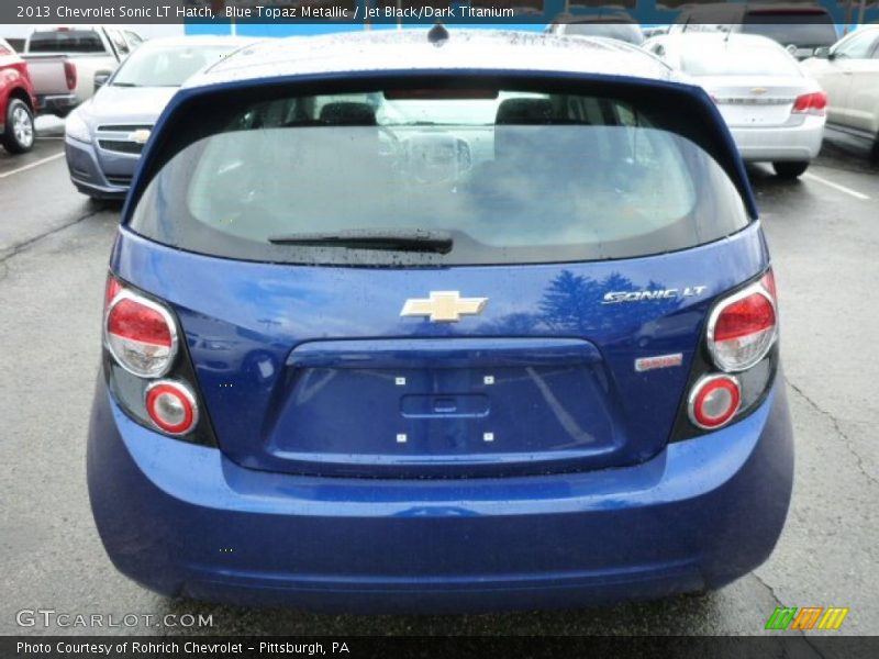 Blue Topaz Metallic / Jet Black/Dark Titanium 2013 Chevrolet Sonic LT Hatch