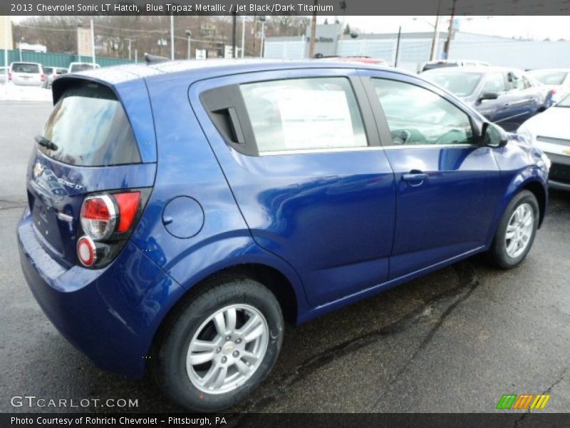 Blue Topaz Metallic / Jet Black/Dark Titanium 2013 Chevrolet Sonic LT Hatch