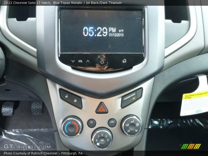 Blue Topaz Metallic / Jet Black/Dark Titanium 2013 Chevrolet Sonic LT Hatch
