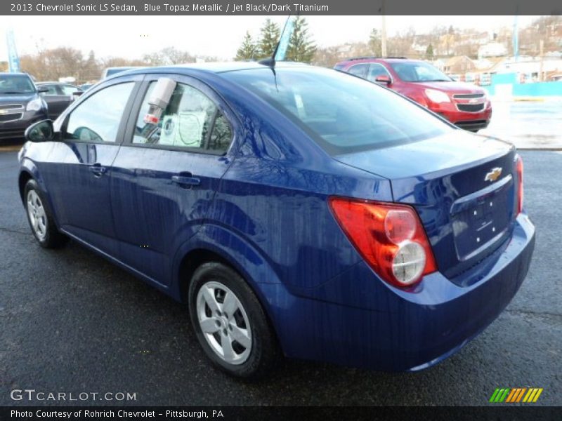 Blue Topaz Metallic / Jet Black/Dark Titanium 2013 Chevrolet Sonic LS Sedan