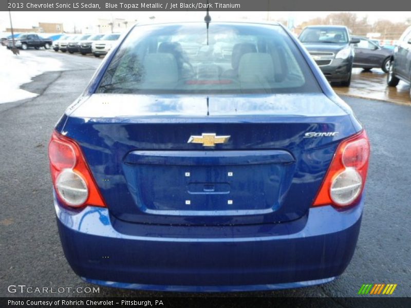 Blue Topaz Metallic / Jet Black/Dark Titanium 2013 Chevrolet Sonic LS Sedan